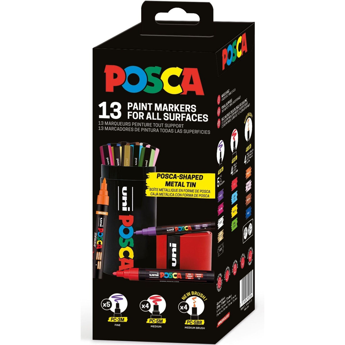 Marcador Posca Tubo Metal 5 X3 M+4 X5 M+4 Xbrush