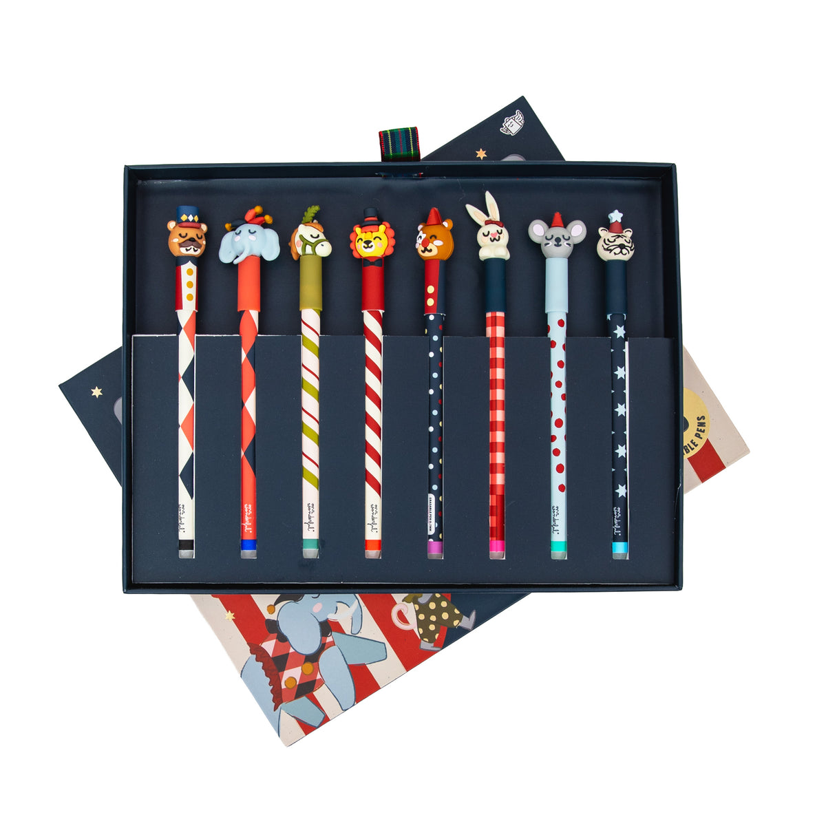 Conjunto 8 Canetas Apagar - Bo-Bo Circus