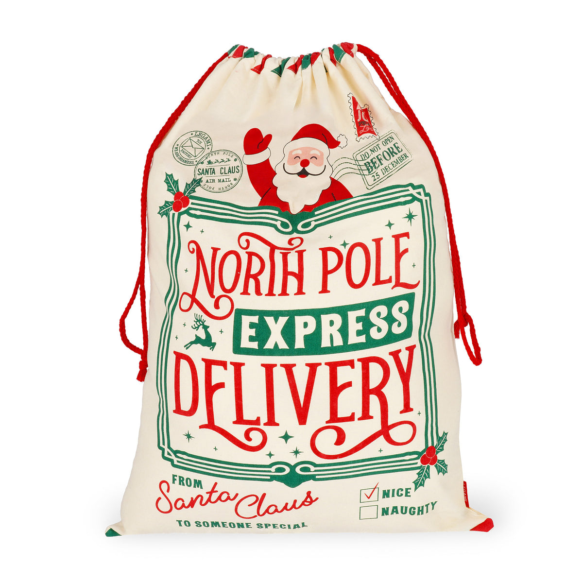 Saco Presente Xl - Santa Coming To Town