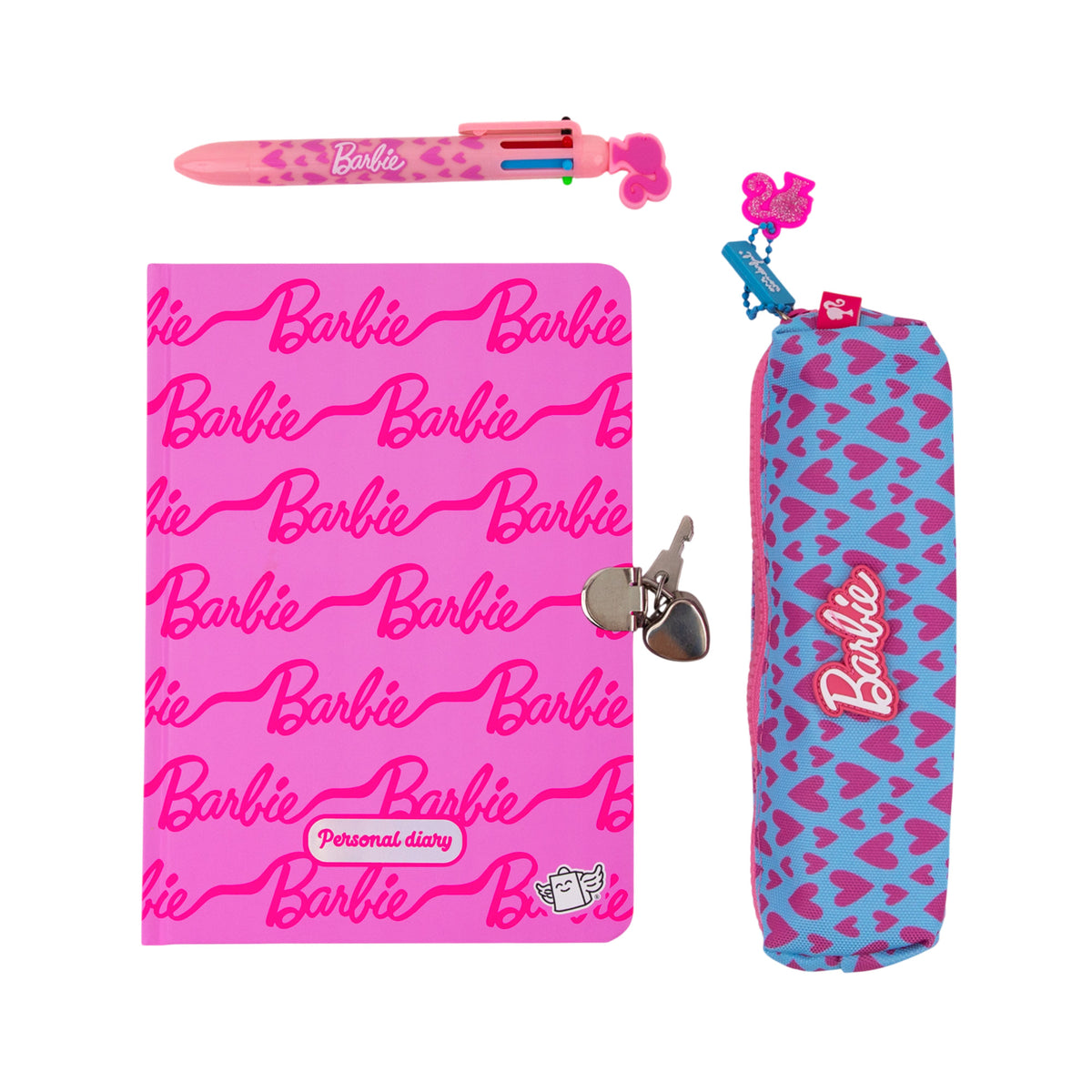 Conjunto Diário Com Estojo E Caneta - Barbie