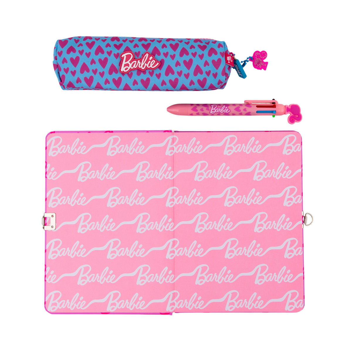 Conjunto Diário Com Estojo E Caneta - Barbie