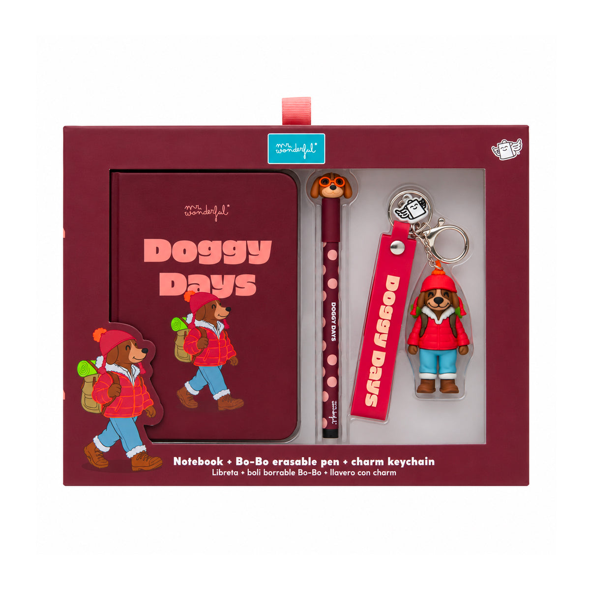 Conjunto Caderno + Bo-Bo + Keychain - Doggy