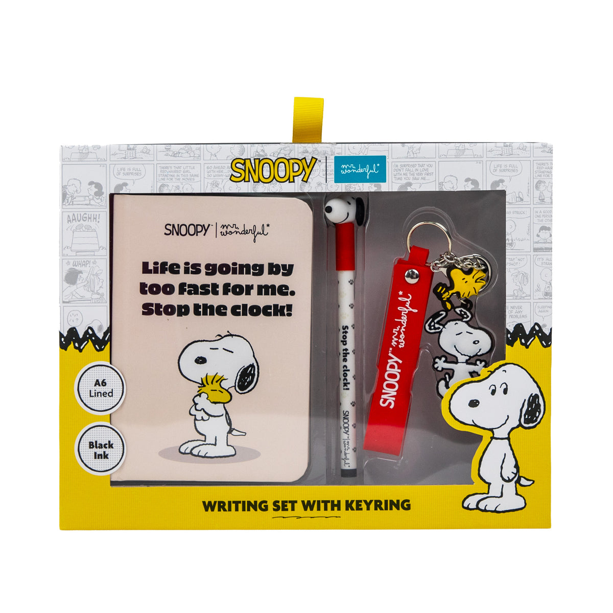 Conjunto Caderno + Bo-Bo + Keychain - Snoopy