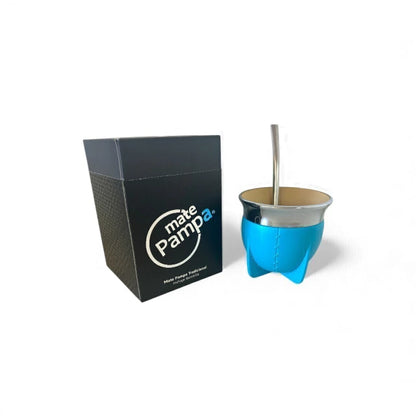 Mate Pampa Uruguayo Camionero Thermal Mate Cup with Bombilla (Stainless Steel Straw)