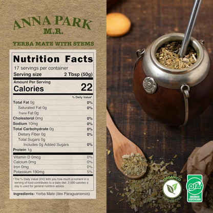 Anna Park Organic Yerba Mate 500g (1.1 lb) | Premium Argentine Mate Tea