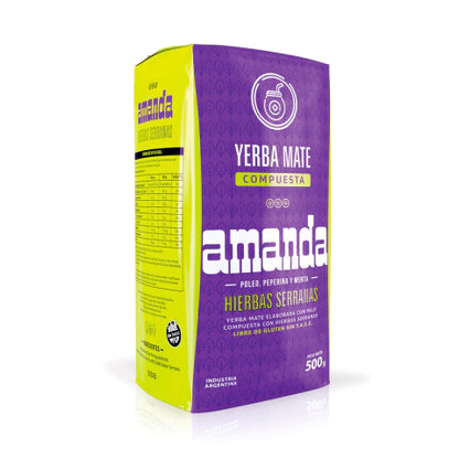 Yerba Mate Amanda Mixed with Mountain Herbs 500g | Argentine Mate Tea Blend