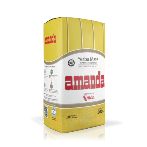 Amanda Lemon Flavor Yerba Mate 500g / 1.1lb | Argentine Mate Tea