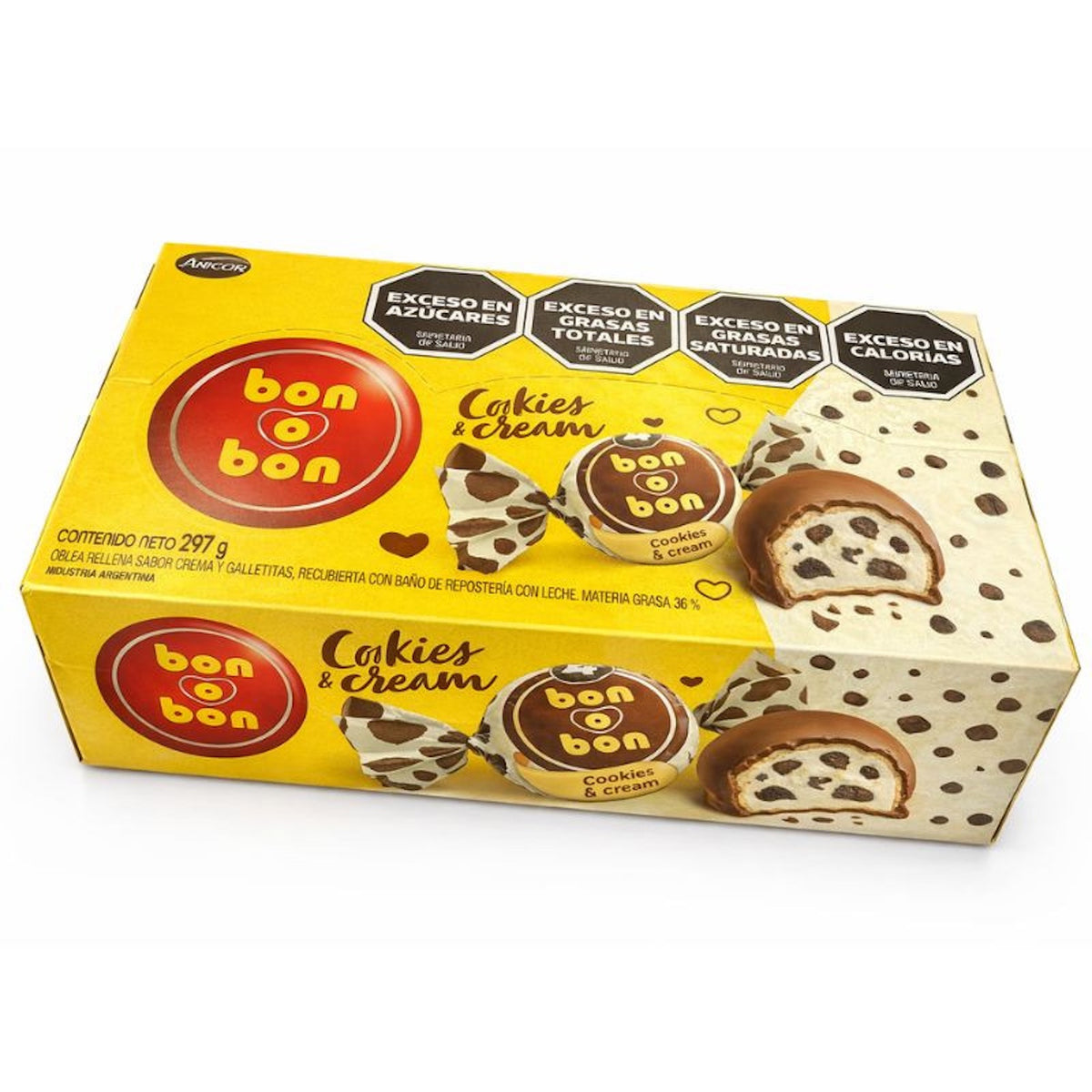 Arcor Bon o Bon Cookies & Cream Chocolate Bonbons | Box (297 g)