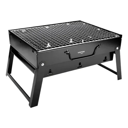 Portable Foldable Charcoal Grill Small BBQ Grill for Camping Picnic Outdoor Asado Black