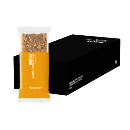 Muecas Banana and Caramel Cereal Bars Box of 16 Units – 720g / 1.58 lb