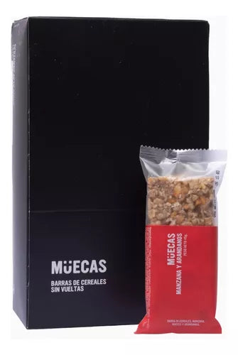 Muecas Apple and Blueberries Cereal Bars Box of 16 Units | 720g / 1.58 lb