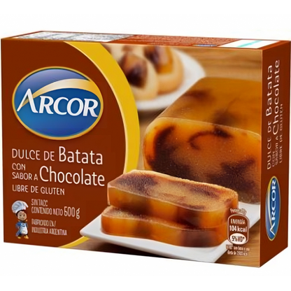 Arcor Dulce de Batata with Chocolate 500g / 1.1 lb | Argentine Sweet Potato & Chocolate Dessert
