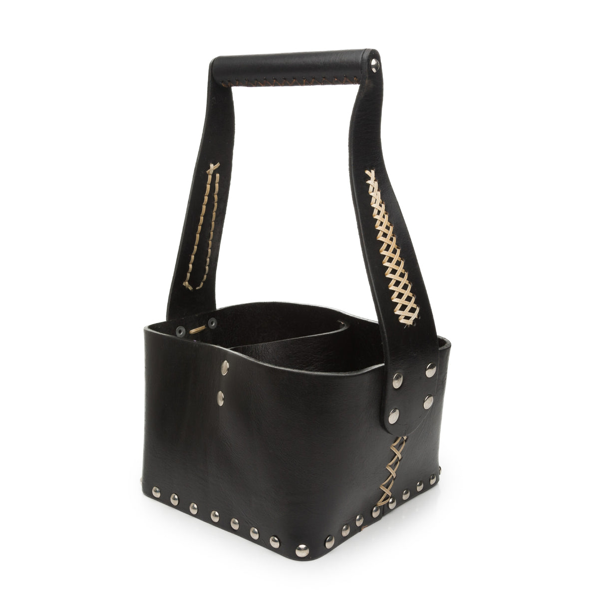 Traditional Leather Matera Basket | Argentine Mate Carry Bag