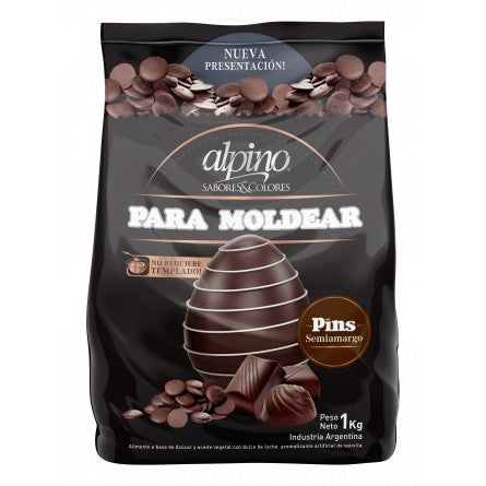 Alpino Semi-Sweet Coating Chocolate for Molding 1kg / 2.20lb