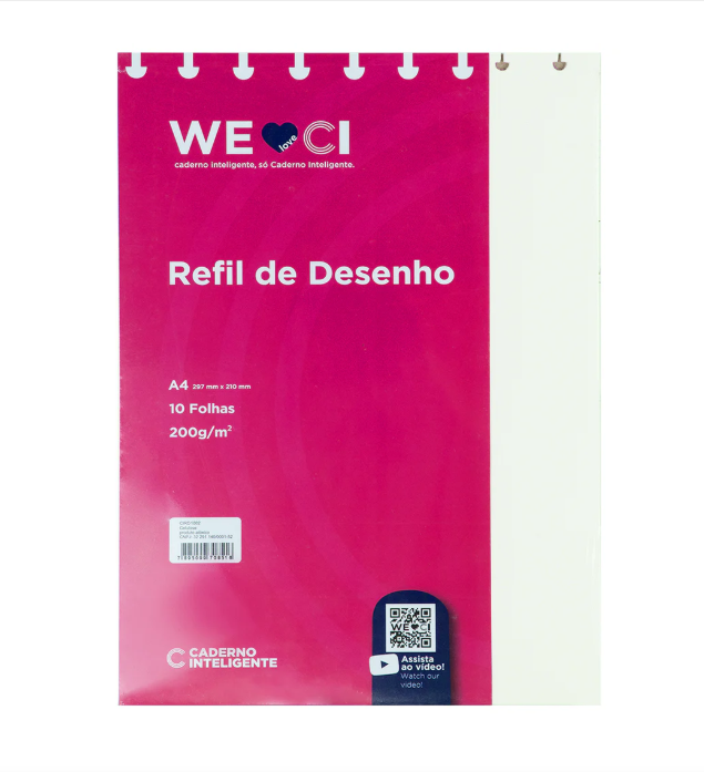 Recarga para Desenho Caderno Inteligente A4 200g
