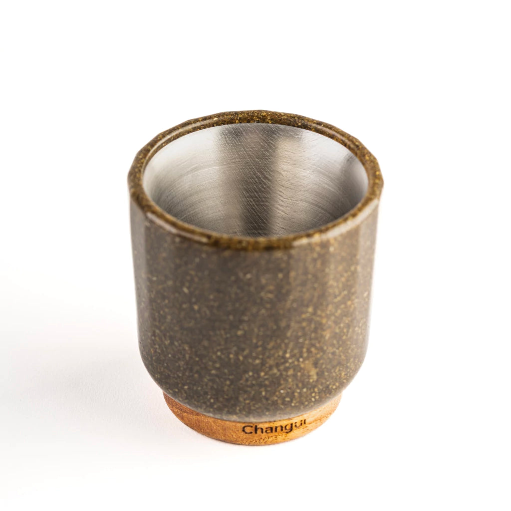 Changüi Grandote Mate Gourd | Recycled Yerba Exterior with Stainless Steel Interior