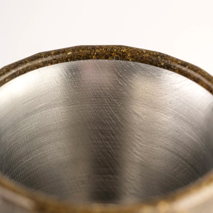 Changüi Grandote Mate Gourd | Recycled Yerba Exterior with Stainless Steel Interior