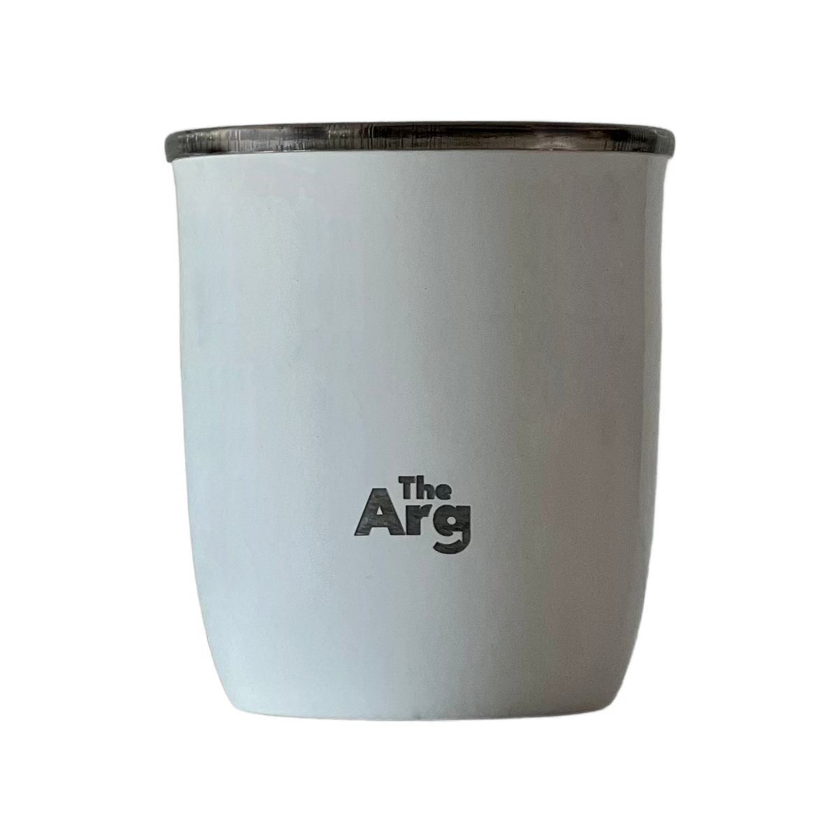 White Metallic Mate Set with Flat Bombilla & Cleaning Brush by The Argentino