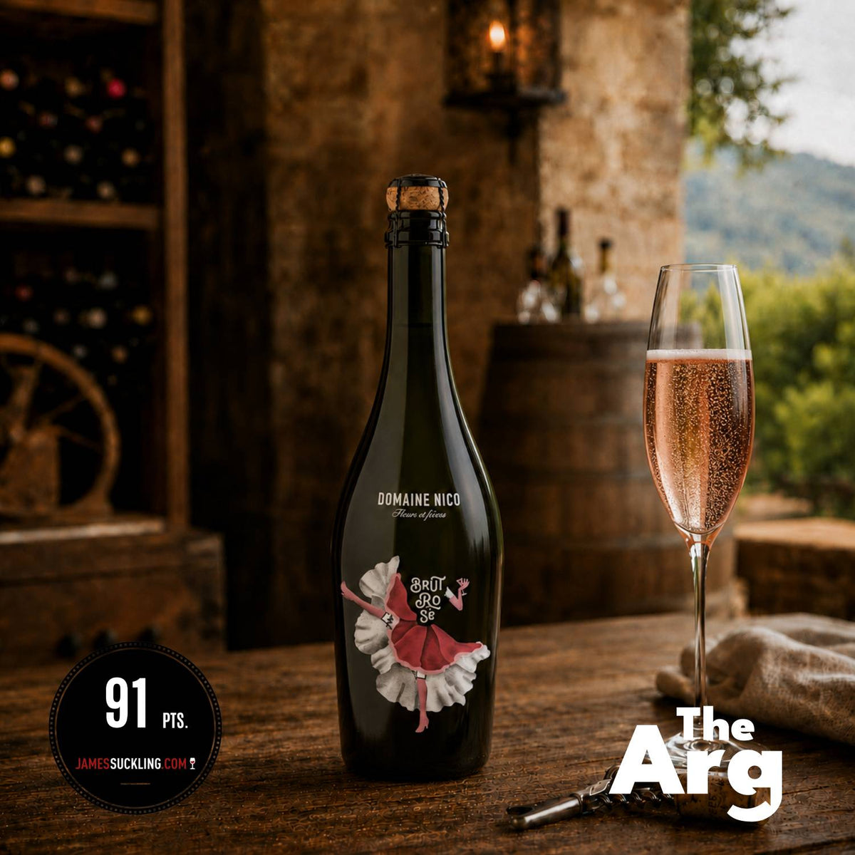 Domaine Nico Brut Rosé Sparkling Wine 750ml | Argentine Sparkling Wine (Case of 6 bottles)