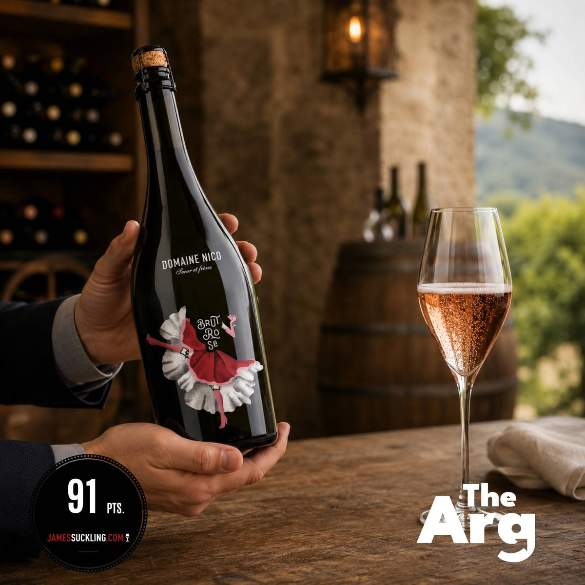 Domaine Nico Brut Rosé Sparkling Wine 750ml | Argentine Sparkling Wine (Case of 6 bottles)