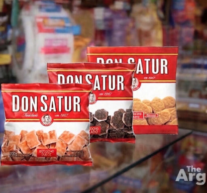 Don Satur Mixed Biscuits Pack – Argentine Sweet and Savory Bizcochos 3 Units 600g