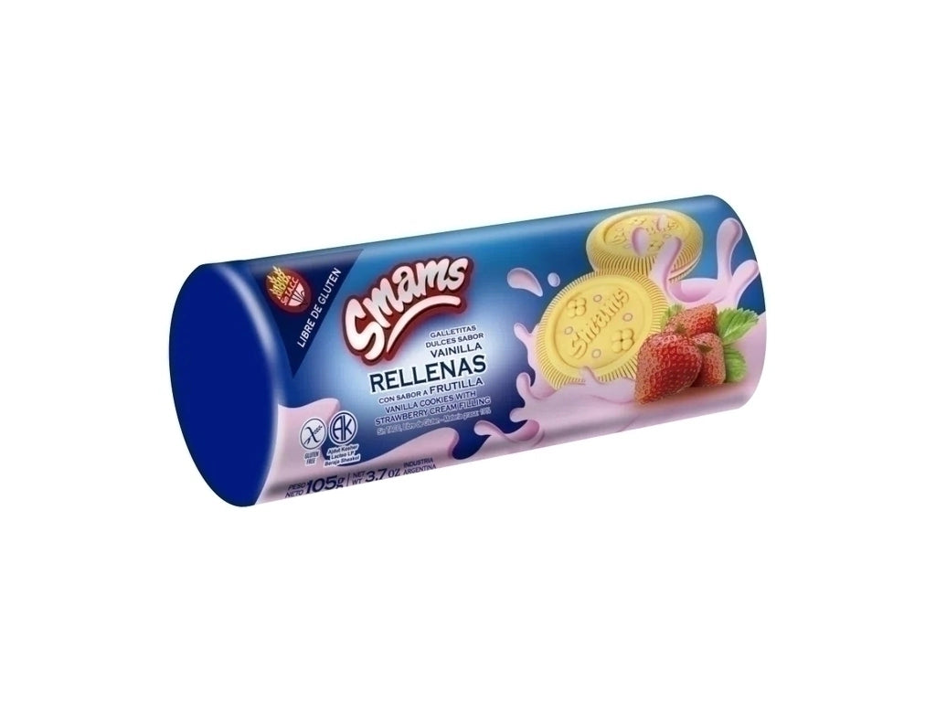 Smams Sweet Cookies with Strawberry Filling Argentine Cookies 105g
