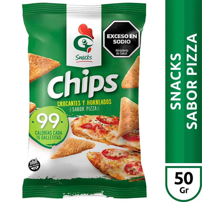 Gallo Rice Snacks Pizza Flavor 50g / 1.7 oz | Lightly Baked Crispy Snack