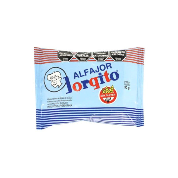 Jorgito Gluten-Free Alfajor with Dark Chocolate Coating and Dulce de Leche Filling 50g