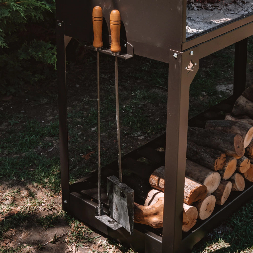 Kit para barbacoa: pala grande y atizador
