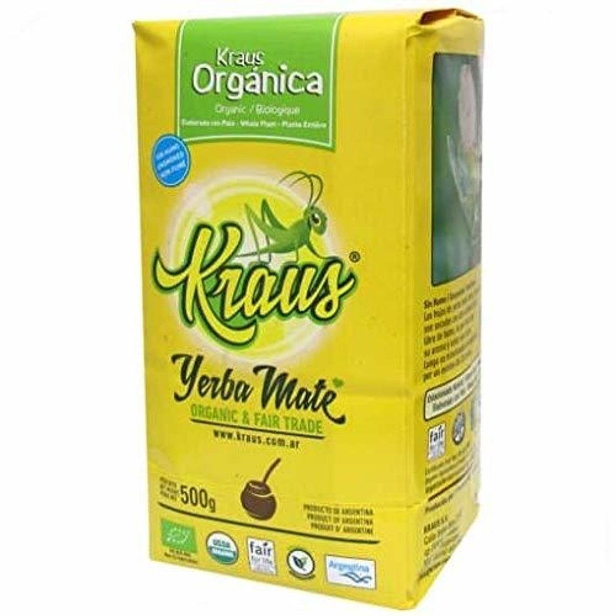 Kraus Organic Yerba Mate 500g – Unsmoked Premium Argentine Herbal Tea