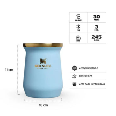 Official Stanley "Messi Mate The GOAT"  – Stainless Steel 236ml (Light Blue)