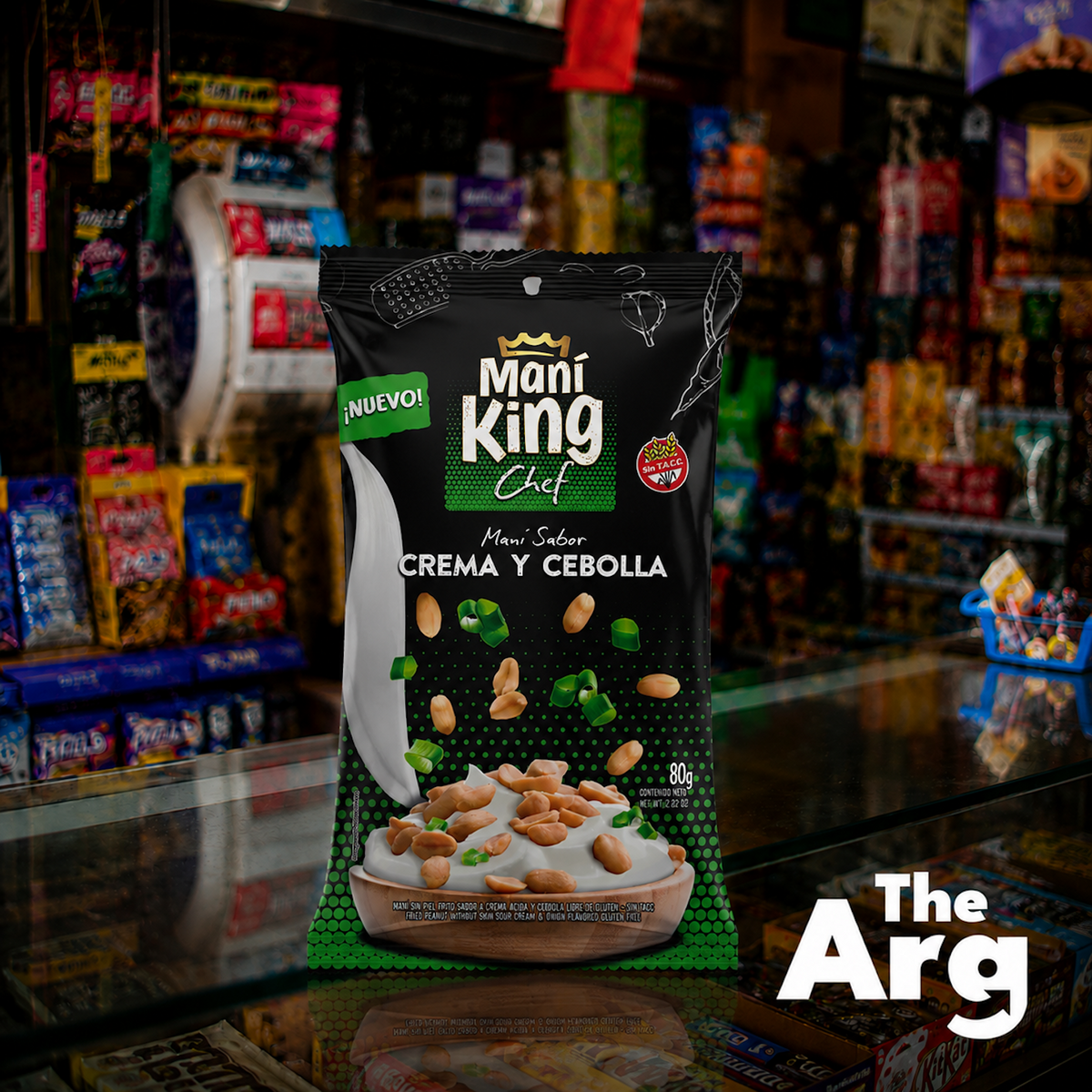 Maní King Cream & Onion Flavored Peanuts 80 g