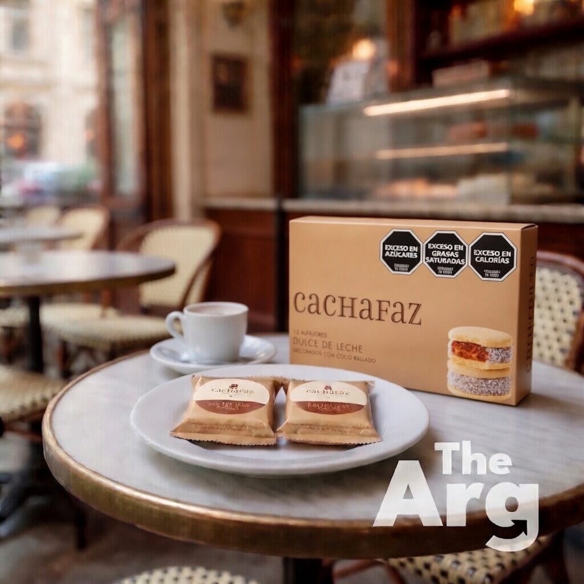Cachafaz Alfajor de Maicena with Coconut & Dulce de Leche – Box of 12 (900g / 31.7 oz)