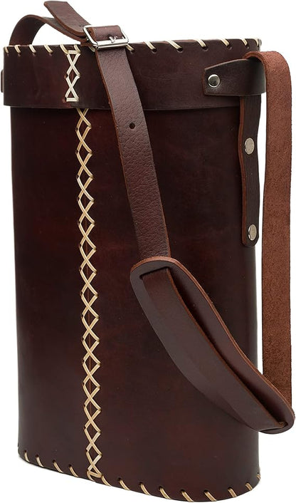 Brown Leather Matera – Traditional Argentine Mate Carry Bag