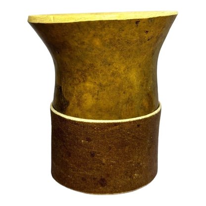 Natural Gourd Mate with Handcrafted Rustic Leather Base | Traditional Argentine Mate Cup