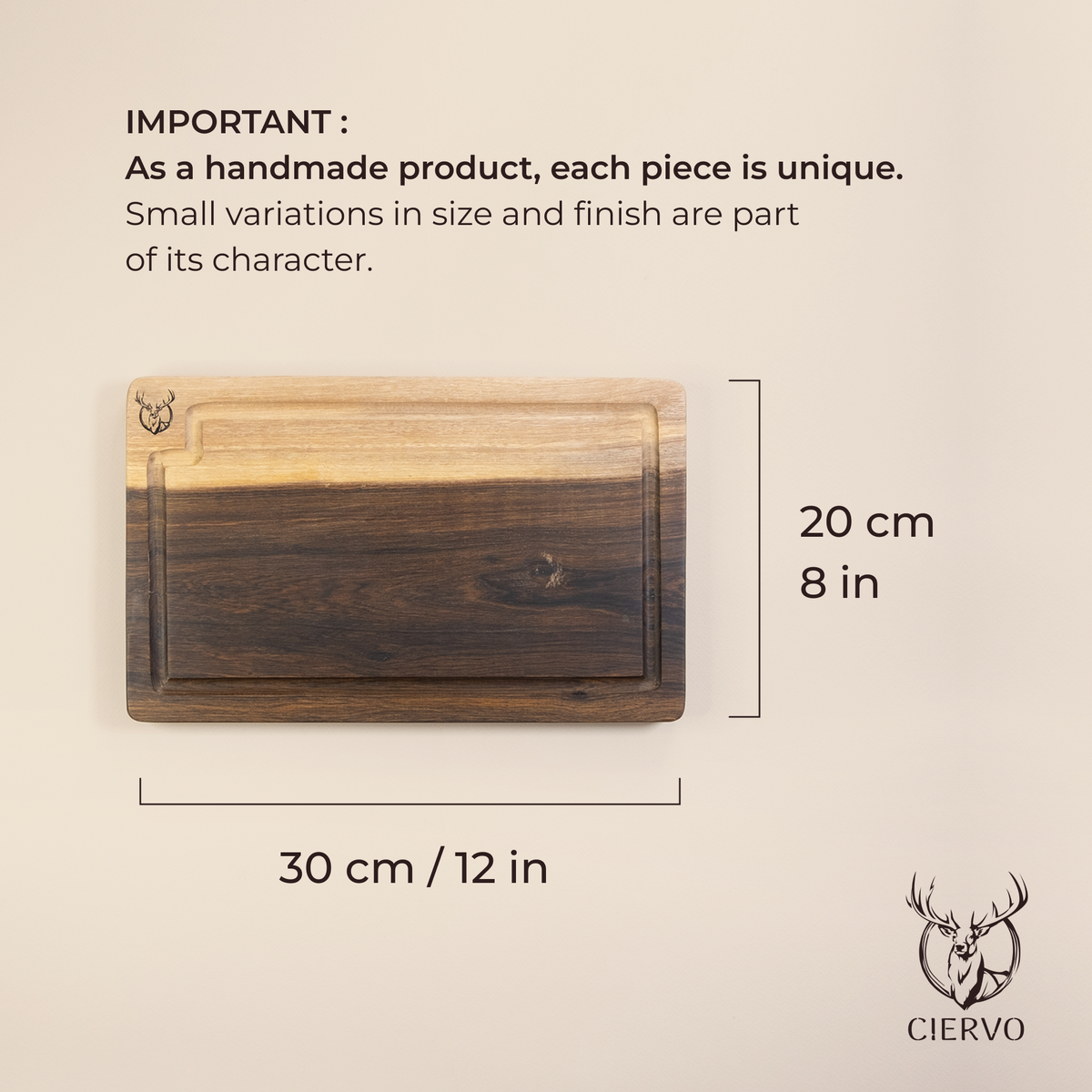 Individual BBQ Board – Handcrafted Guayubira Wood