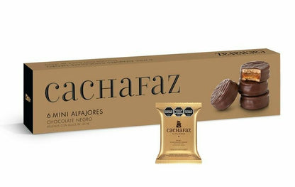 Cachafaz Mini Alfajores with Semi-Bitter Chocolate & Dulce de Leche | 6 Pack 162g