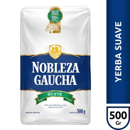 Nobleza Gaucha Suave Yerba Mate 500 g (1.1 lb) | Smooth Traditional Argentine Herbal Infusion