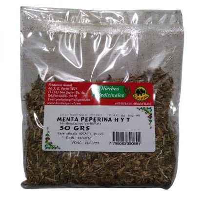 Peppermint Herbal Infusion with Leaves and Stems Guiral 50g | Mint Tea Blend