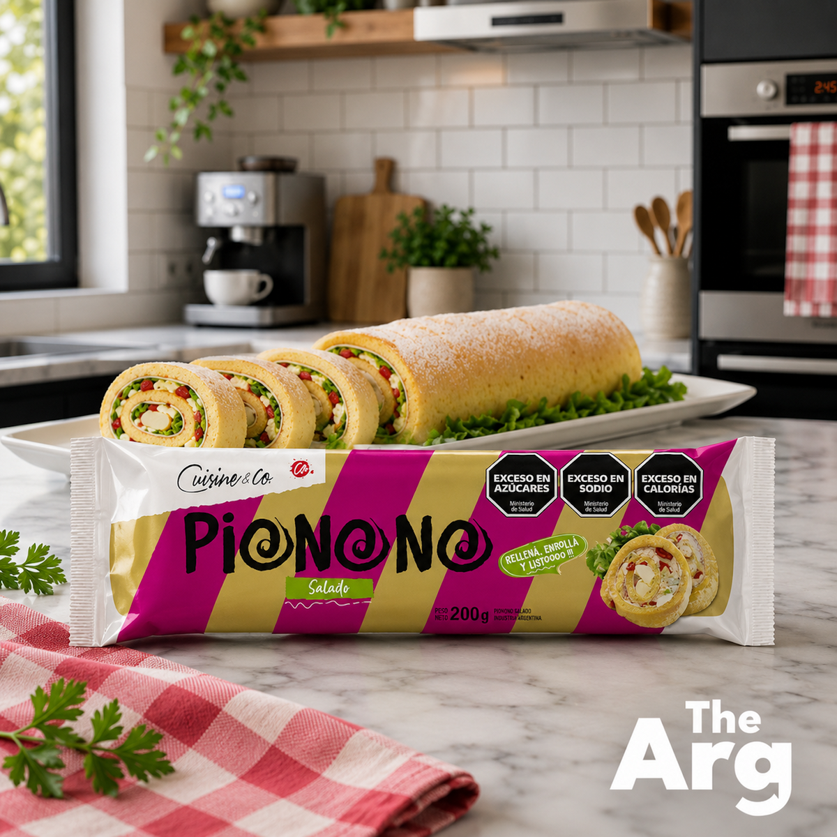 Cuisine & Co Salty Pionono 200g / 7.05oz | Argentine Savory Sponge Roll