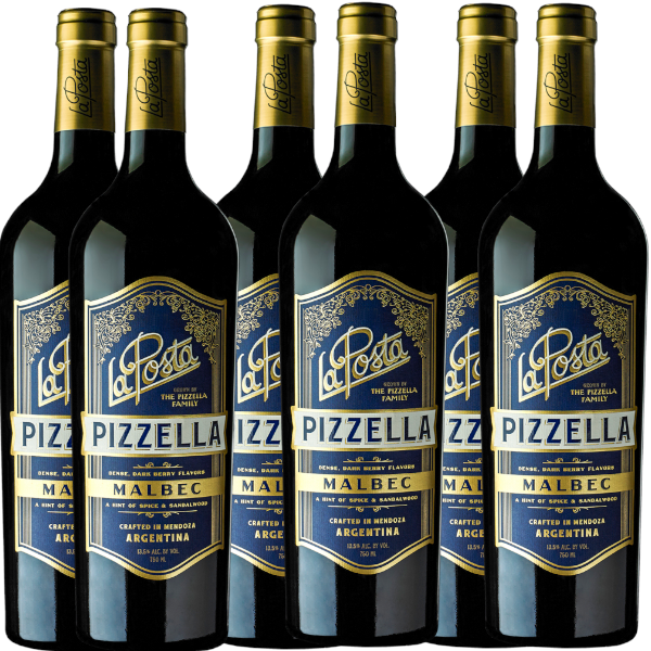 La Posta Wines Pizzella Malbec 750ml (6 Bottles)