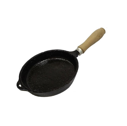 Iron Provoletera Provolone Melting Pan with Wooden Handle