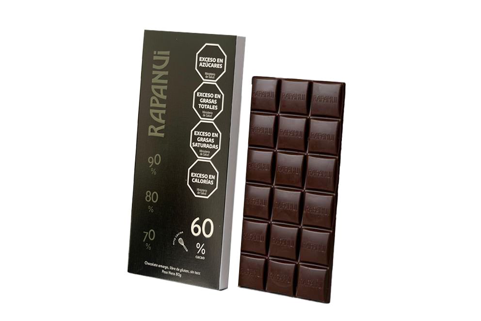 Rapanui 60% Cacao Dark Chocolate Bar 80g / 0.17 lb