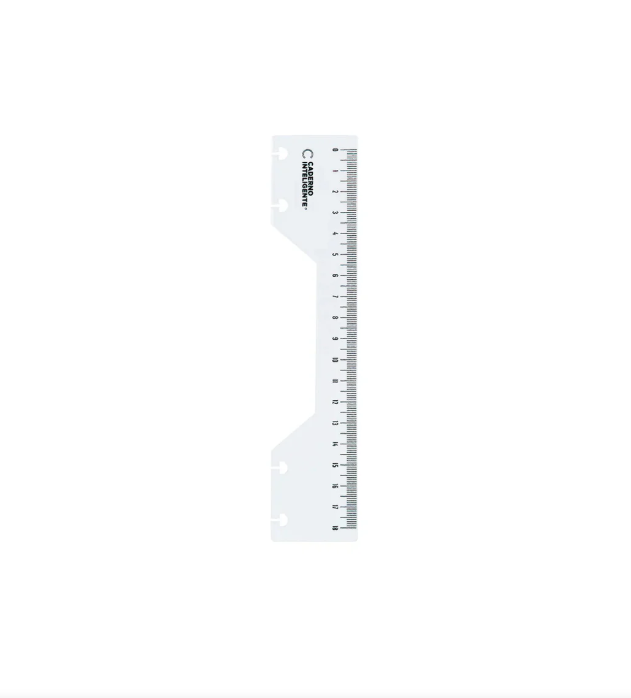 Régua 18cm com Furação para Caderno Inteligente