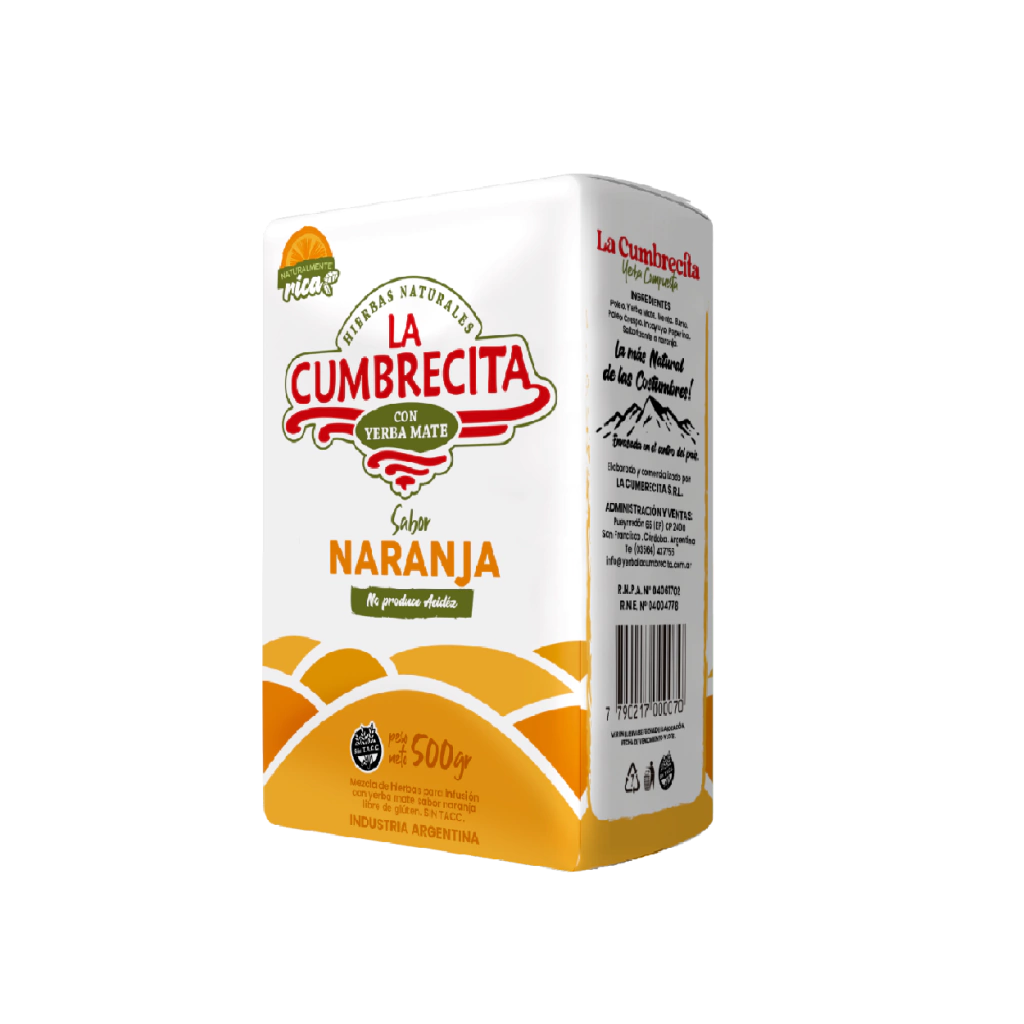 La Cumbrecita Orange Flavor Yerba Mate 500g / 1.1lb