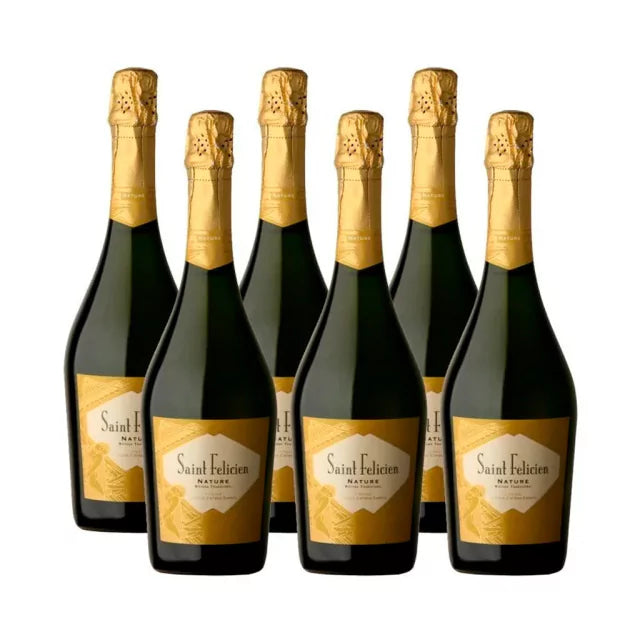 Vino espumoso Saint Felicien Nature 750 ml (6 botellas)