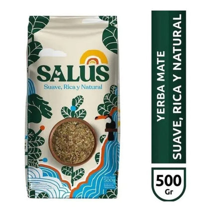 Salus Yerba Mate Suave with Stevia Leaves 500g | Argentine Mate Tea