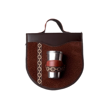 BBQ Set Double Case - Brown Leather