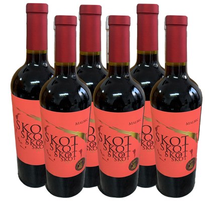 Skot Wine Kosher Malbec Mevushal (Box of 6 Bottles)