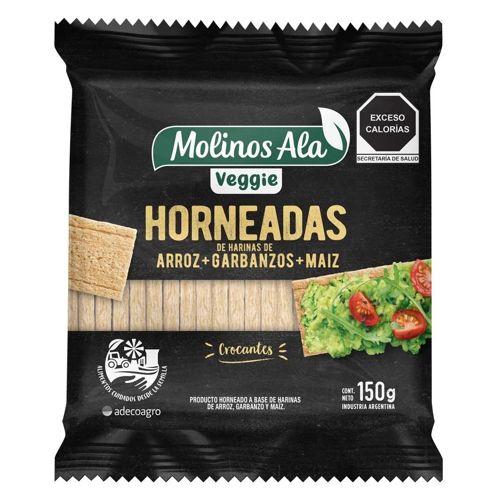 Molinos Ala Vegan Rice, Corn & Chickpea Toasts 150g